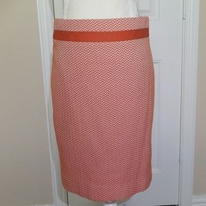 EUC Beautiful Orange and white limited skirt